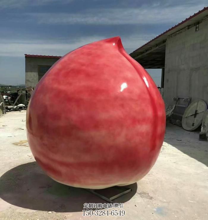 大东公园寿桃雕塑 酒店门口雕塑 彩绘摆件 大东公园寿桃雕塑 酒店门口雕塑 彩绘摆件